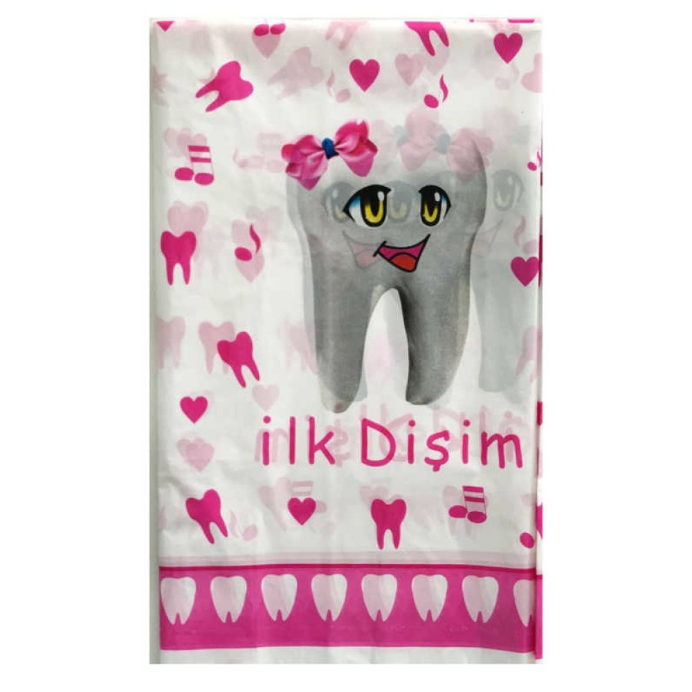 Table Cloth My First Tooth 108X180Cm Pink Pk:10 Kl:150