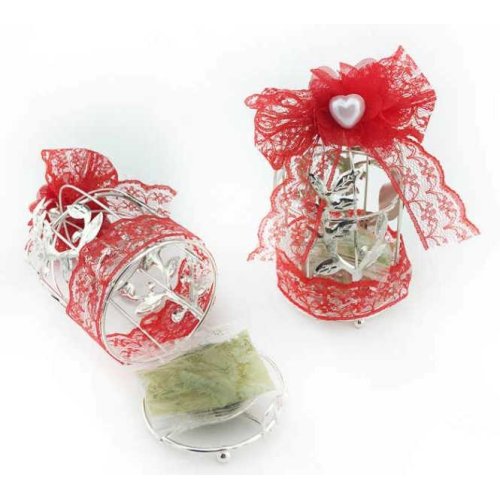 Metal Decorated Henna Bird Cage 30 pcs