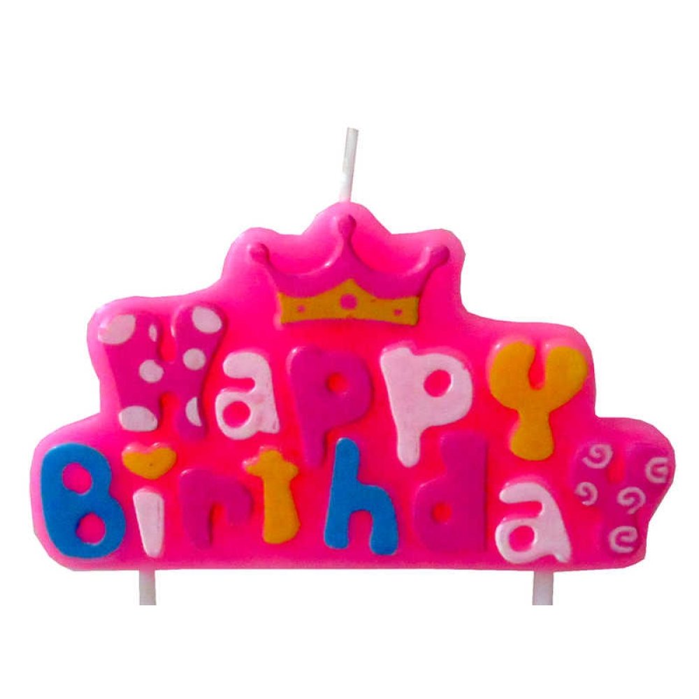 Candle Happy Birthday One Piece Color Pink Pk:1 Kl:240