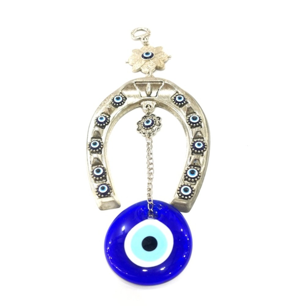 Evil Eye Beaded Horseshoe Wall Ornament Motif Gift