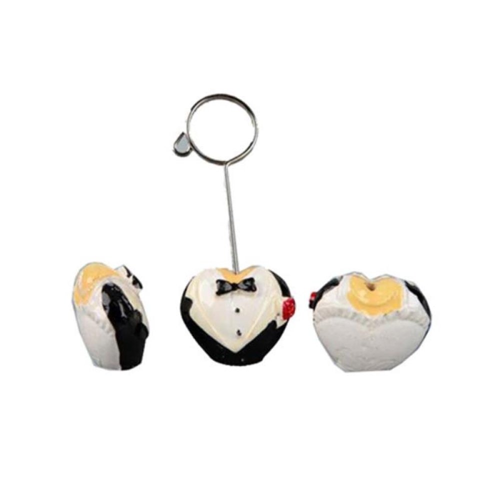 Wedding Candy Material Double Sided Bride Groom Note Holder