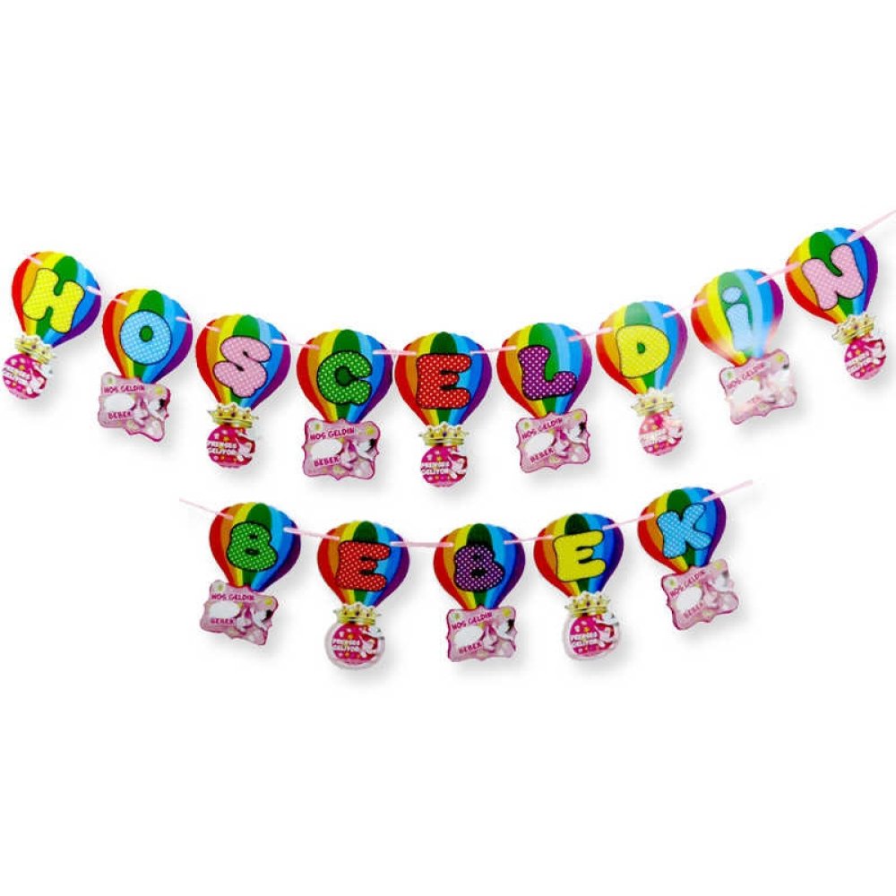 Middle Ornament Welcome Baby Princess Pink Pk:10-300