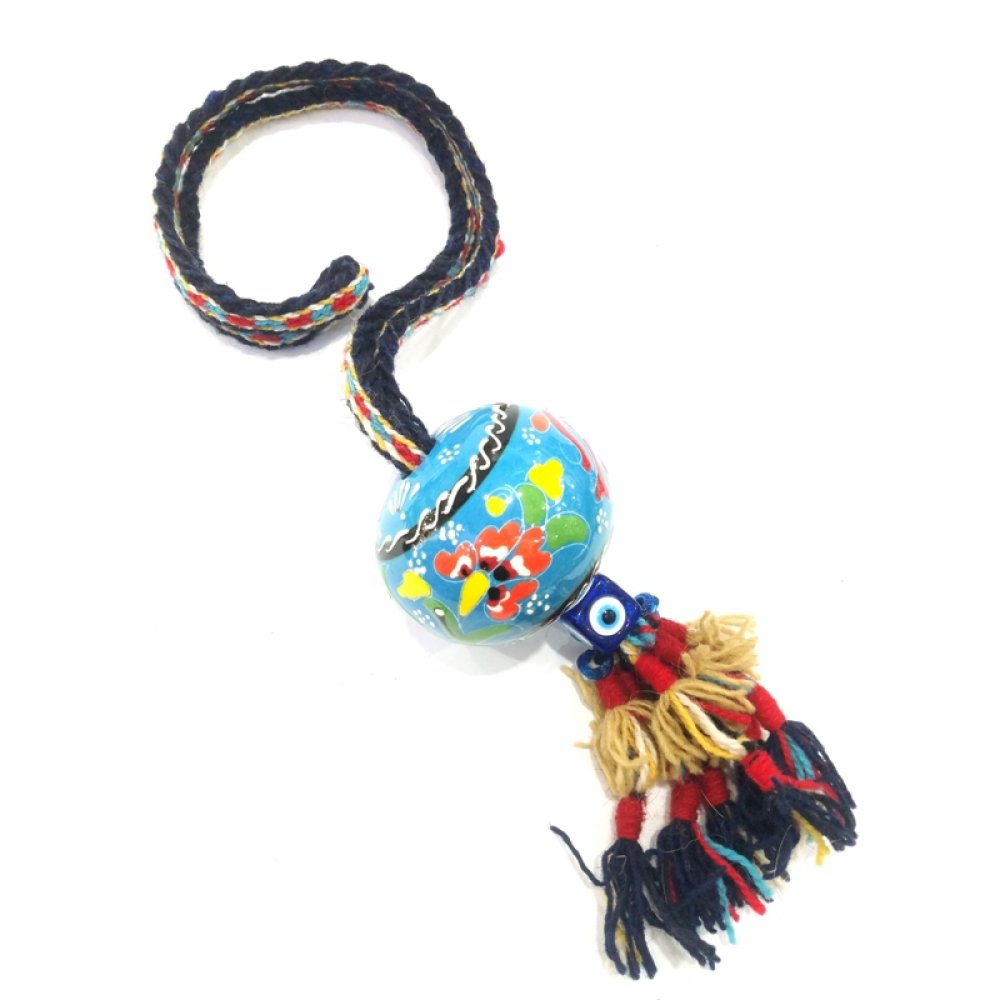 Authentic Tile Embroidered Ceramic Evil Eye Bead