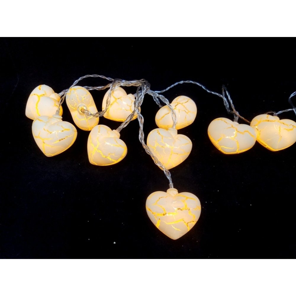 Heart Shaped Lamps with Battery 1 meter