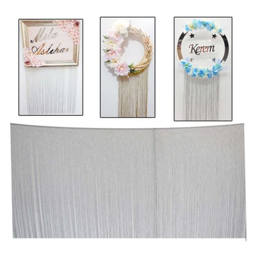 Fringes Silver For Decor And Ornament Pk:2X1 Mt