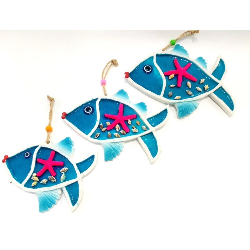 Ceramic 3 Piece Fish Wall Decorations