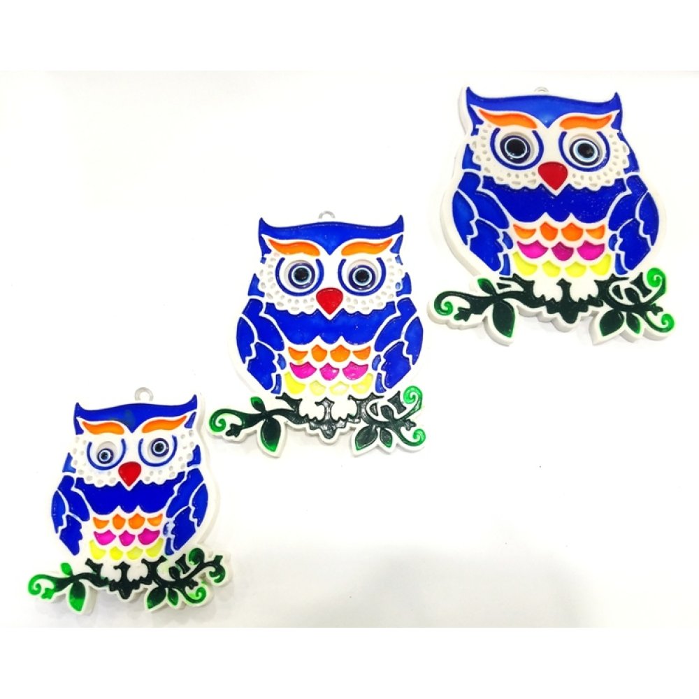 Ceramic 3 Owl Wall Decorations