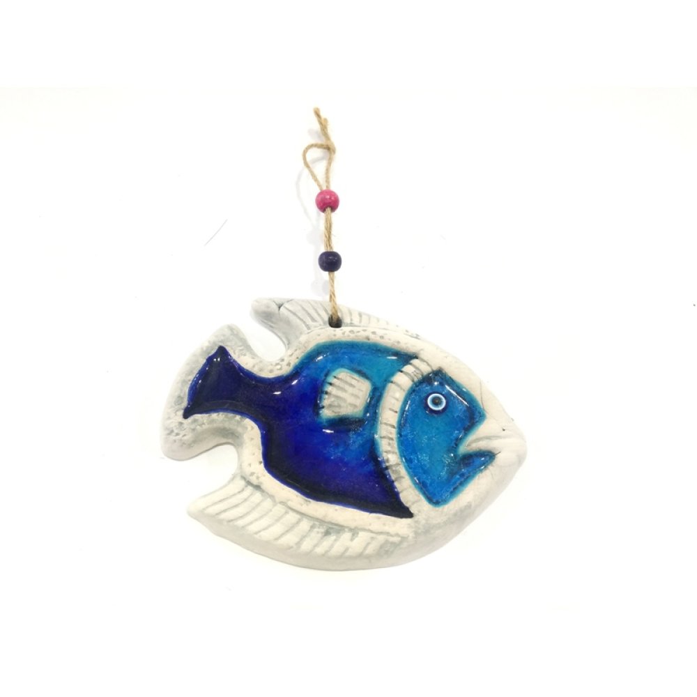 Ceramic Fish Design Wall Ornament