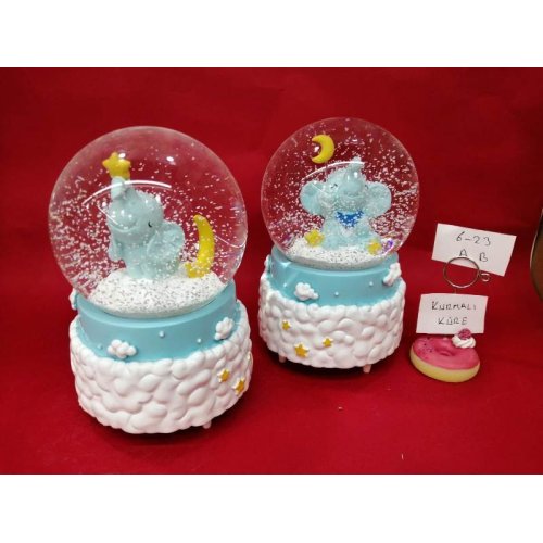 Cute Elephant Wind Up Oversized Snow Globe
