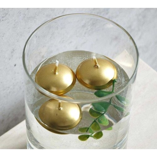 Tealight Candle Floating In Water Gold Color 20 Pcs
