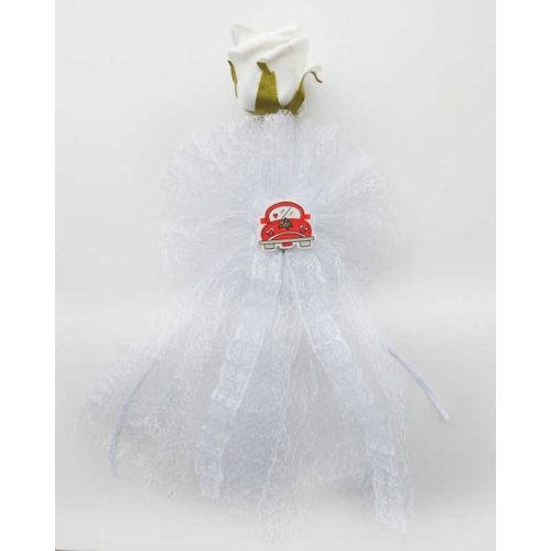 Ornament Rose Convoy Ornament Tulle White Pk:1 Kl:30