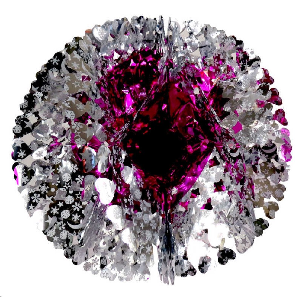 Ornament Metallized Chandelier Model 50Cm Fuchia Pk:10 Kl:200