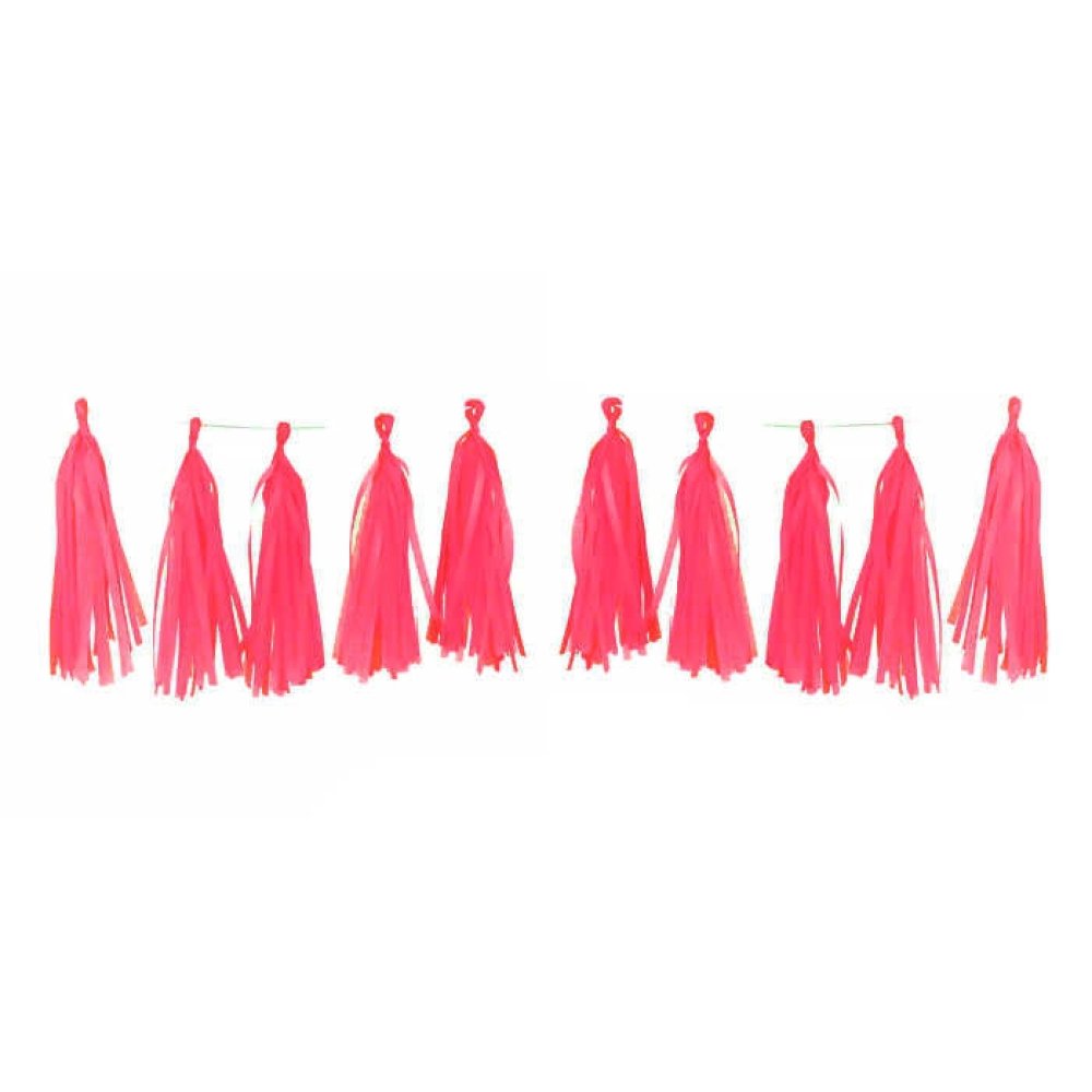 Ornamental Pompom 10 Piece Set Red P10-400