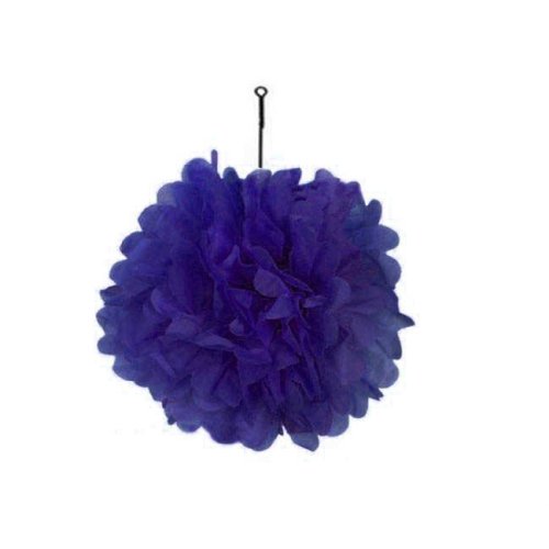 Ornamental Pompom Pelur Paper 35 Cm Navy Blue P1