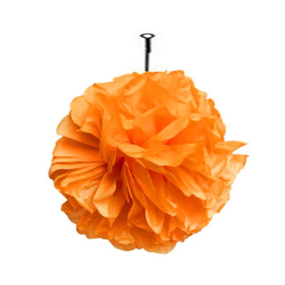 Orange Pompom 35 Cm From Pelur Paper P1