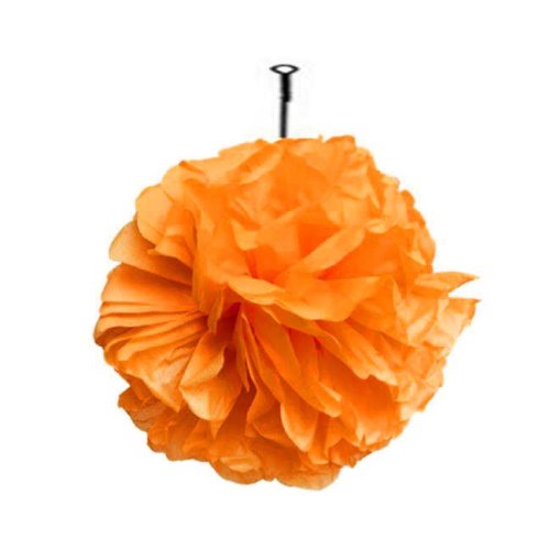 Orange Pompom 35 Cm From Pelur Paper P1
