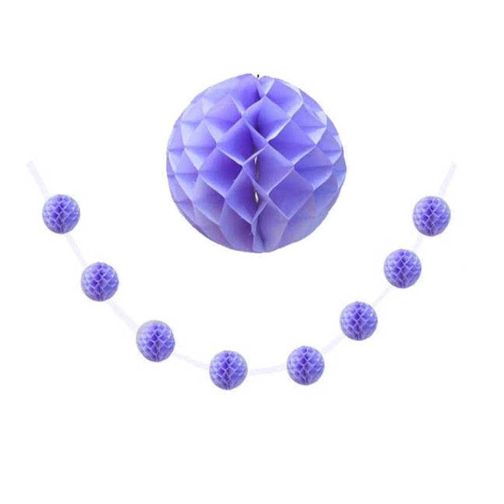 Ornamental Pompom Honeycomb 8 Little Size Lilac Pk8-200