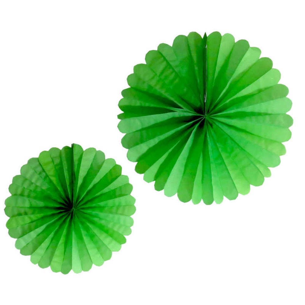 Ornamental Fan Model Set Of 2 Green Pk:1 Kl:120