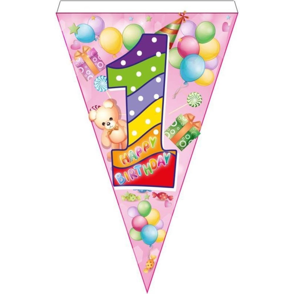 Wholesale 1 Year Birthday Decorations 1 Year Pennant