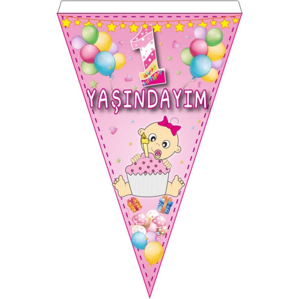 Wholesale 1 Years Birthday Ornaments Pennant
