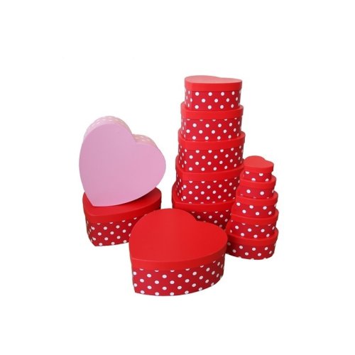 Wholesale 10 Pcs Polka Dot Heart Gift Box