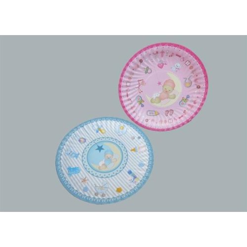 Wholesale 19 cm Aydedeli Cardboard Plate Baby Shower Party Supplies 8 pcs