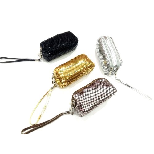 Wholesale 2 Zipper Sequin Coin Purse