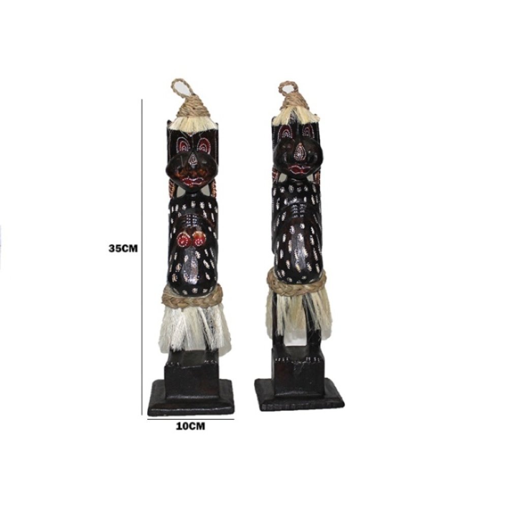 Wholesale 2-Pack Wooden Cannibal Figurines