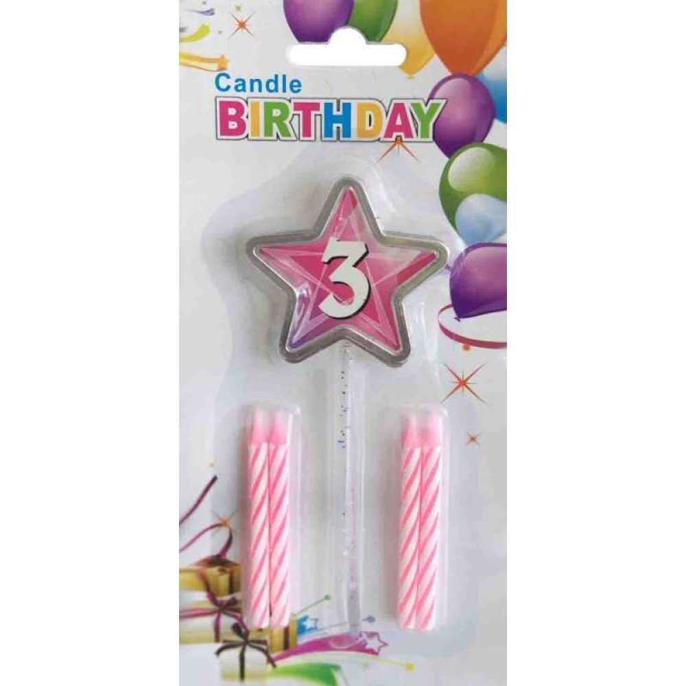 Wholesale 3 Years Birthday Candles