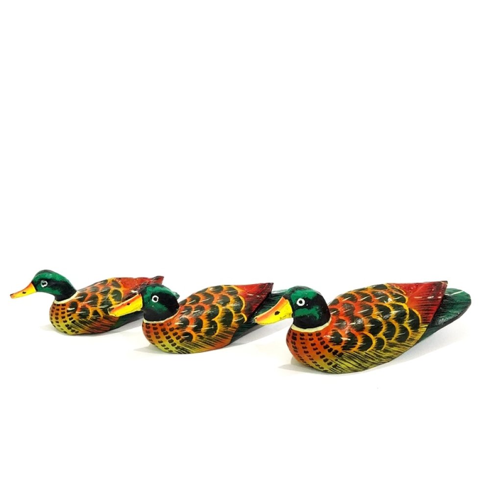 Wholesale Wooden 3 Piece Duck Trinket Small Size