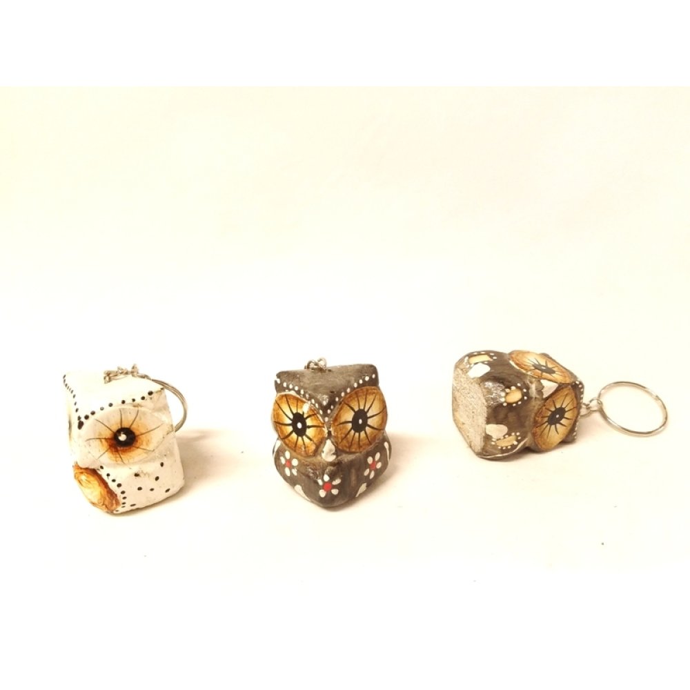 Wholesale Wooden Owl Keychain
