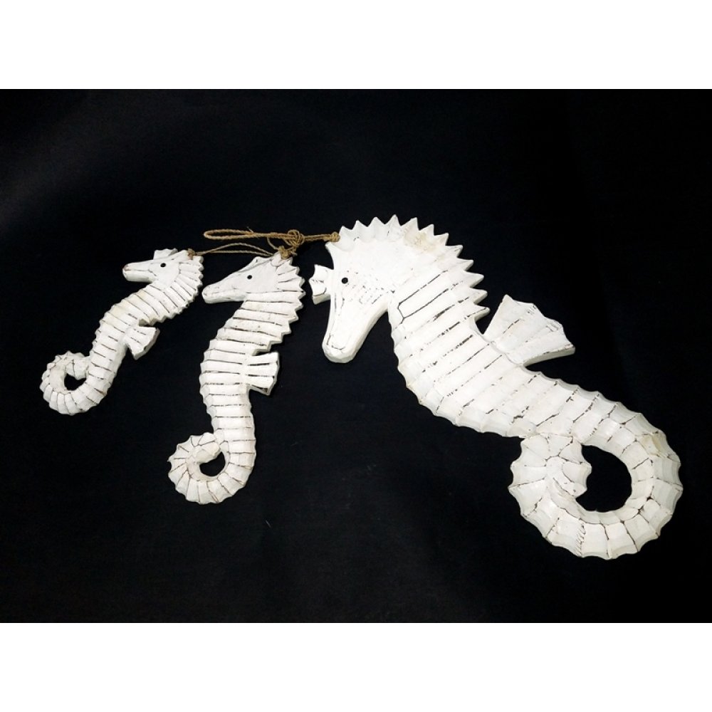 Wholesale Wooden Sea Horse Hanging Wall Ornament
