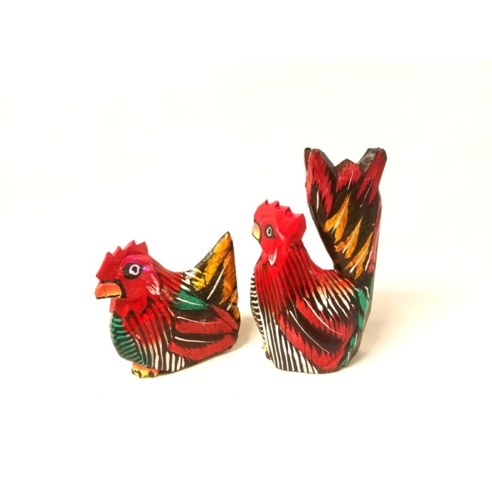 Wholesale Wooden Denizli Rooster Trinket