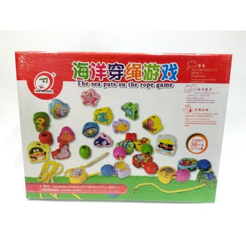 Wholesale Wooden Educational Toys Stringing Game