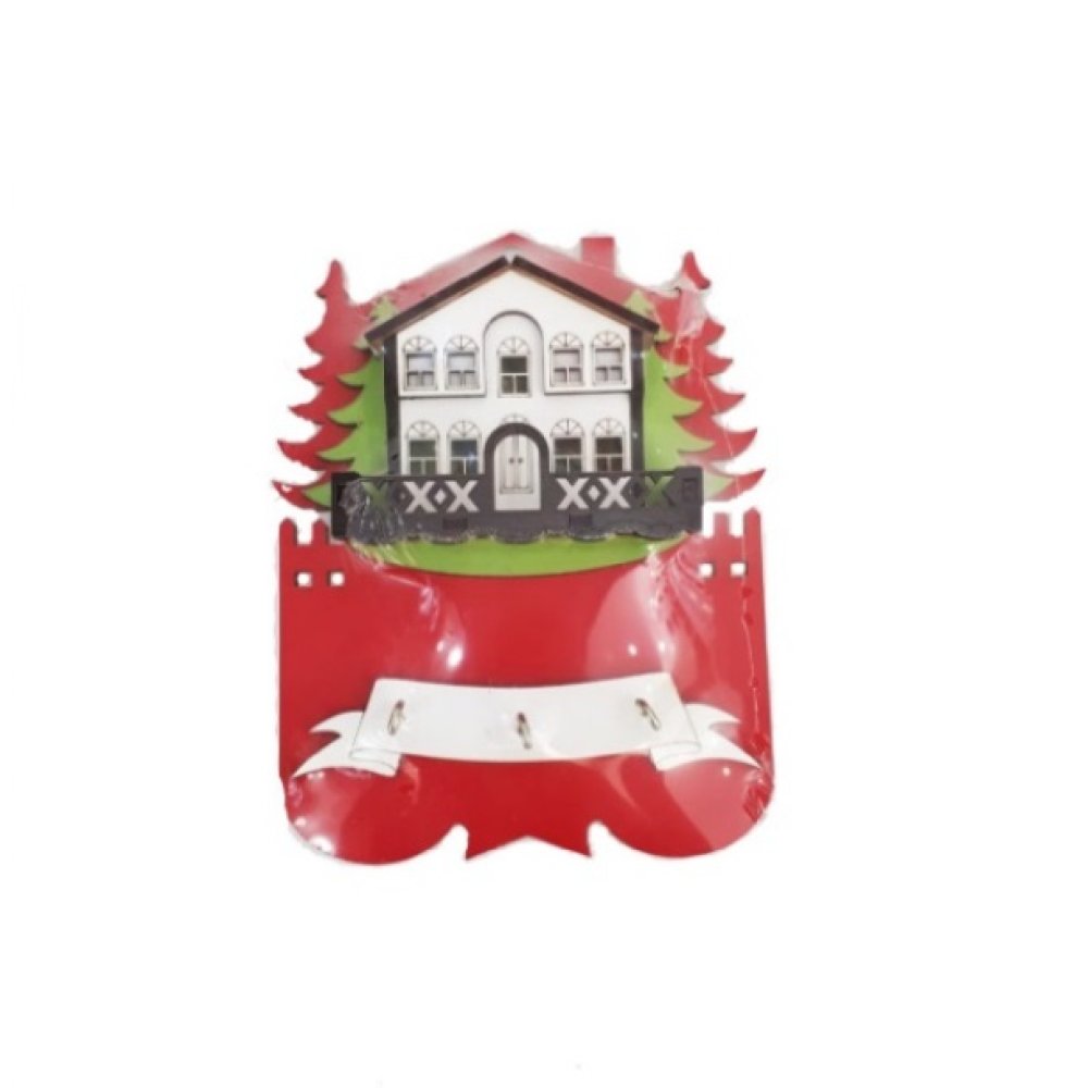 Wholesale Wooden House Shaped Keychain Hanger
