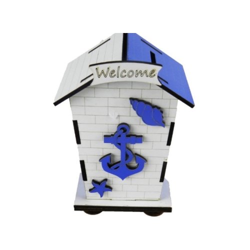 Wholesale Wooden House Shaped Piggy Bank