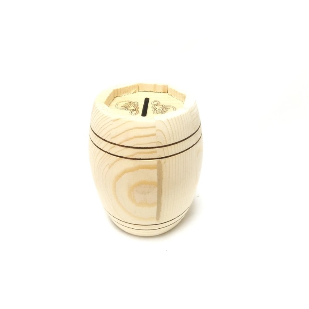 Wholesale Wooden Barrel Piggy Bank