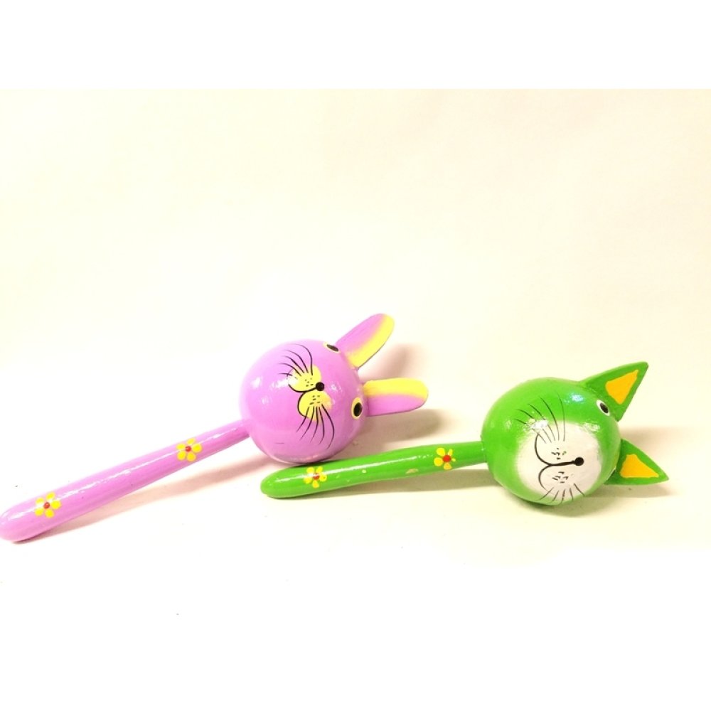 Wholesale Wooden Animal Figured Maracas
