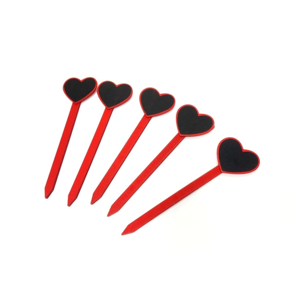 Wholesale Wooden Heart Flowerpot Ornament Stick