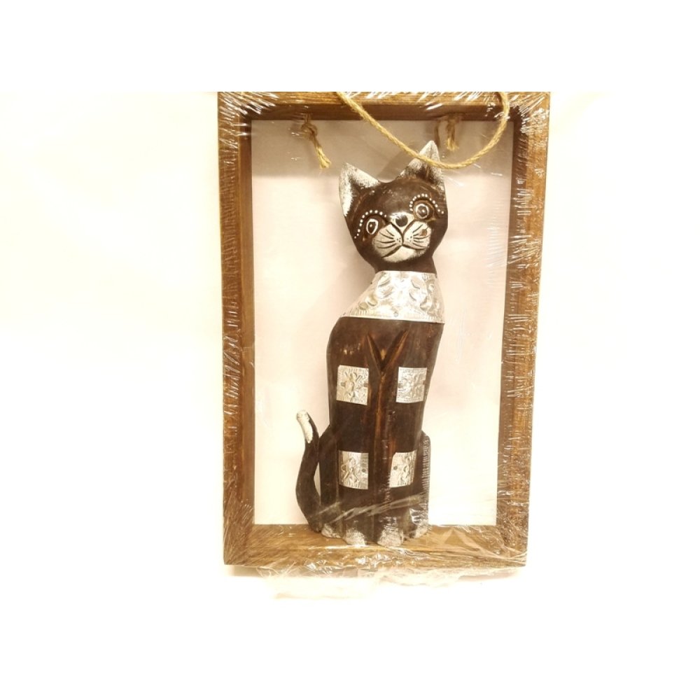 Wholesale Wooden Cat Wall Ornament