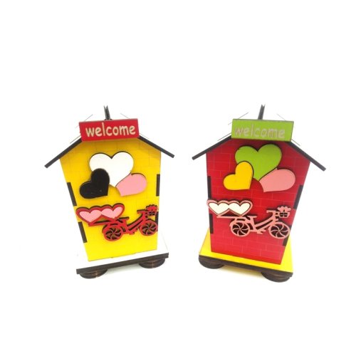 Wholesale Wooden Small House Piggy Bank