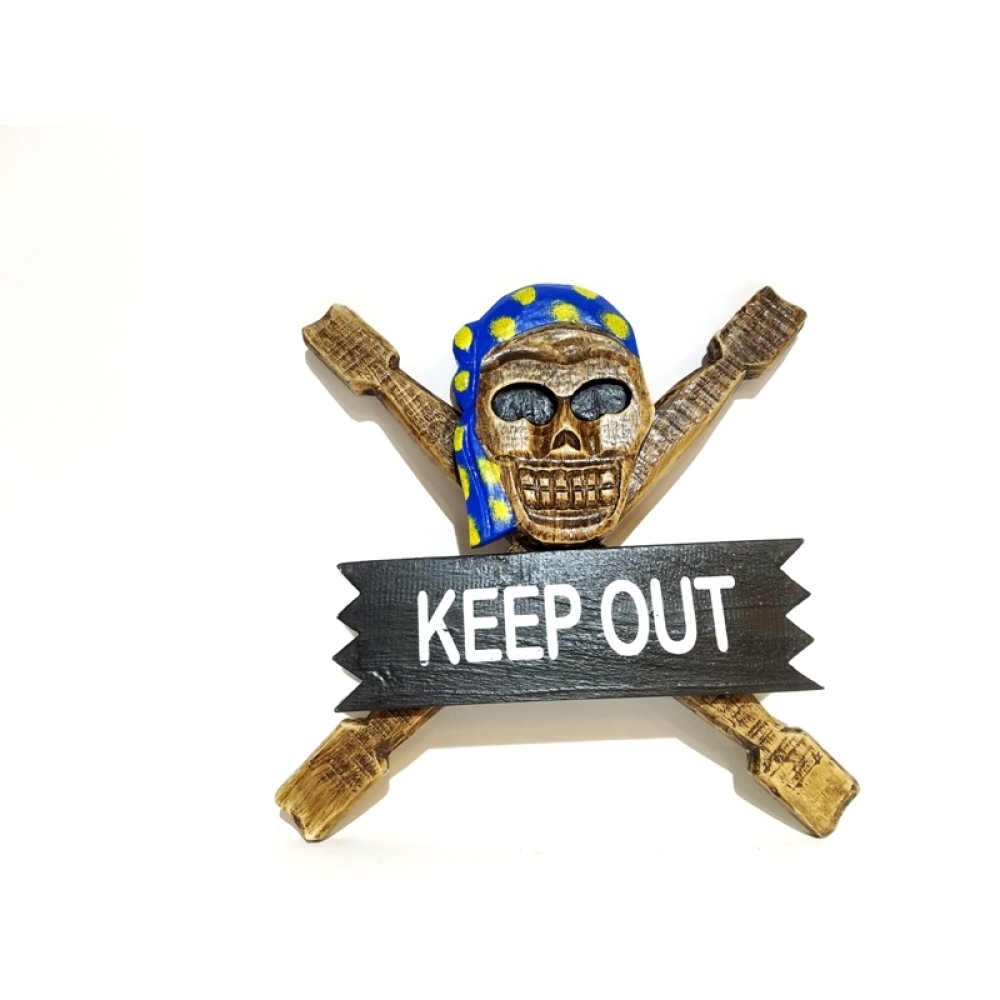 Wholesale Wooden Skull Graffiti Large Size