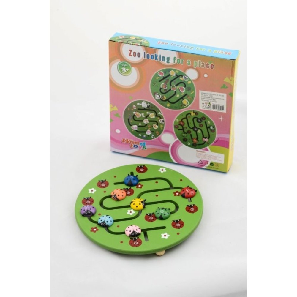 Wholesale Wooden Ladybug Maze Toy