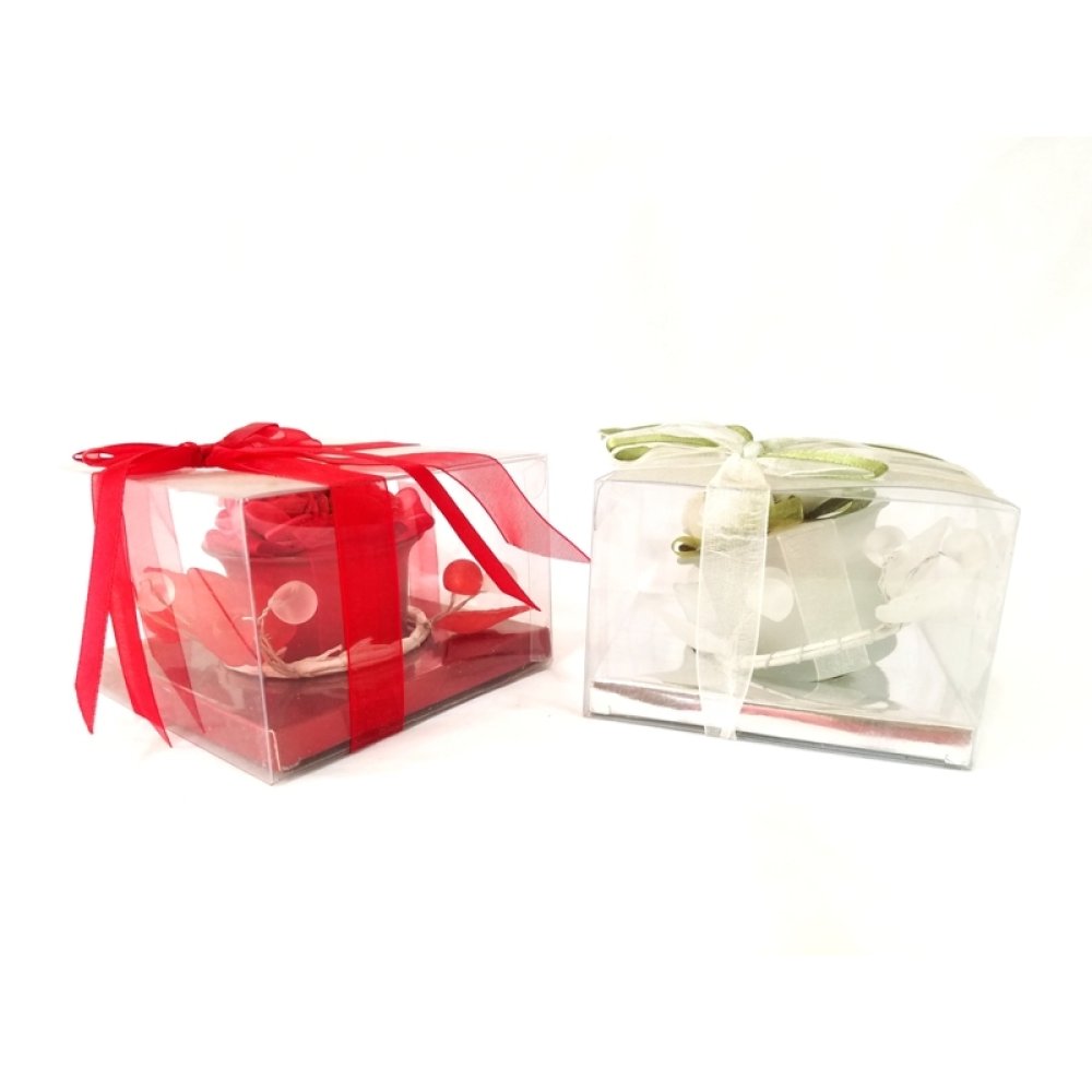 Wholesale Acetate Boxed Flower Glass Candle