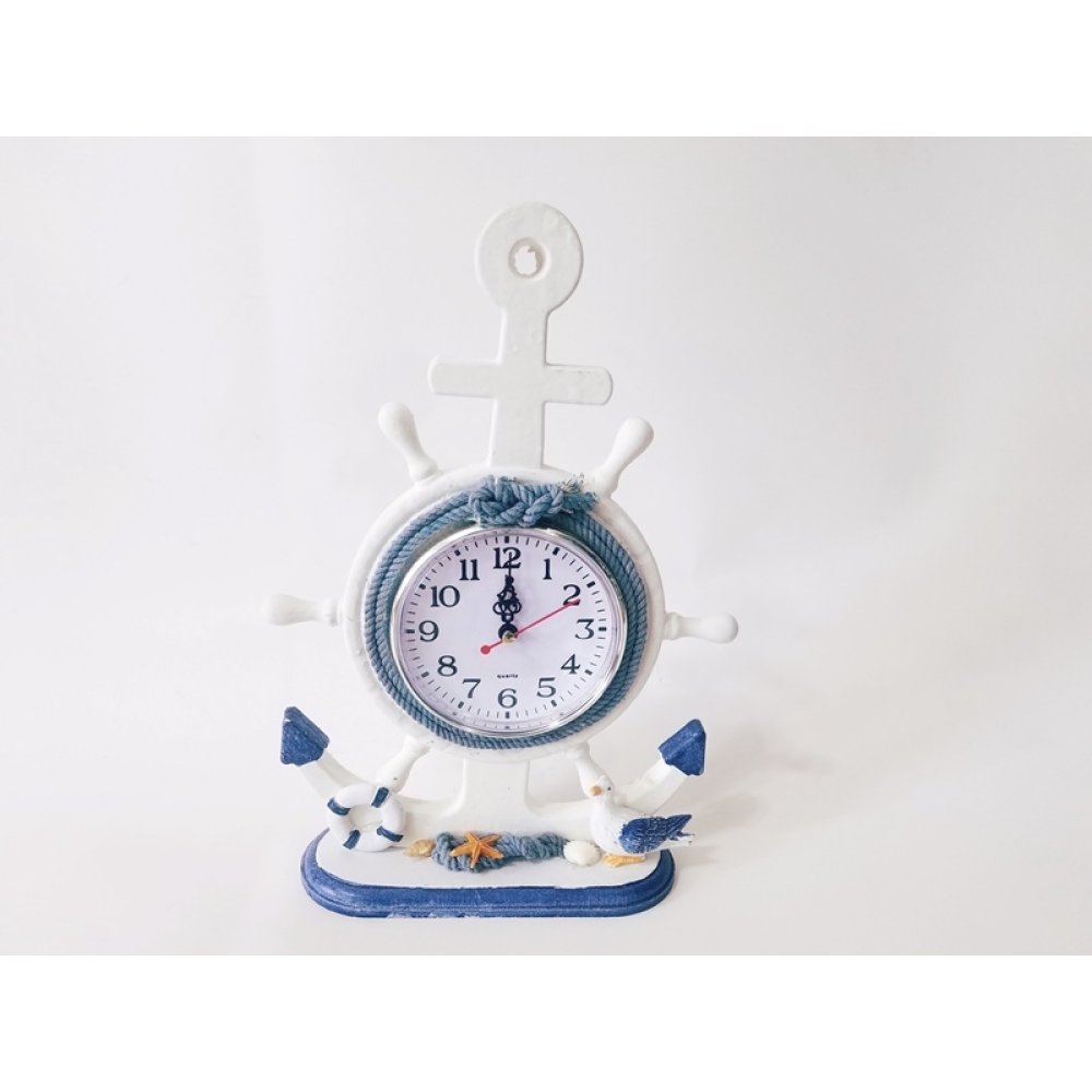 Wholesale Pedestal Tabletop Decorative Marine Anchor Rudder Clock