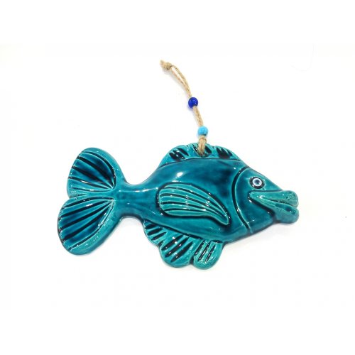 Wholesale Fish Design Ceramic Wall Ornament