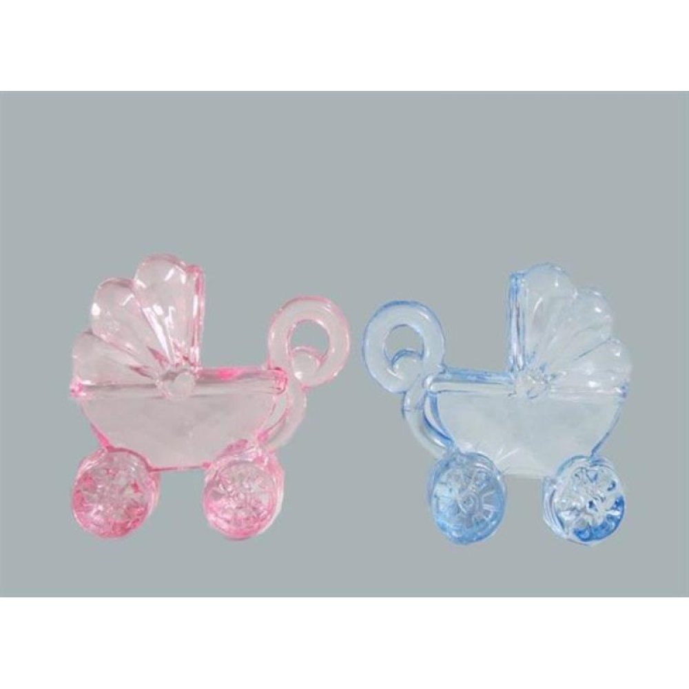 Wholesale Baby Candy Decoration Material Acrylic Stroller 65 pcs