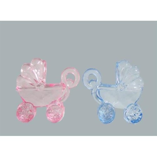 Wholesale Baby Candy Decoration Material Acrylic Stroller 65 pcs