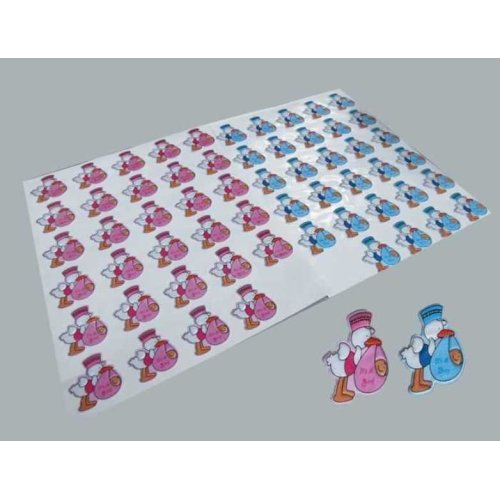 Wholesale Baby Candy Decoration Material Stork Sticker 30 pcs