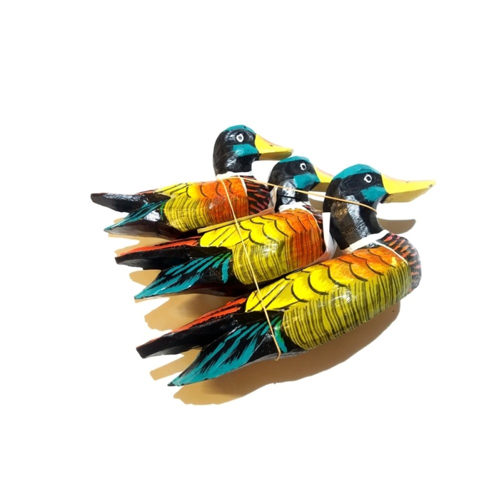 Wholesale Large 3 Piece Wooden Duck Figurines